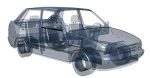 آبگیر بیرونی شیشه جلو راست پراید Gisp